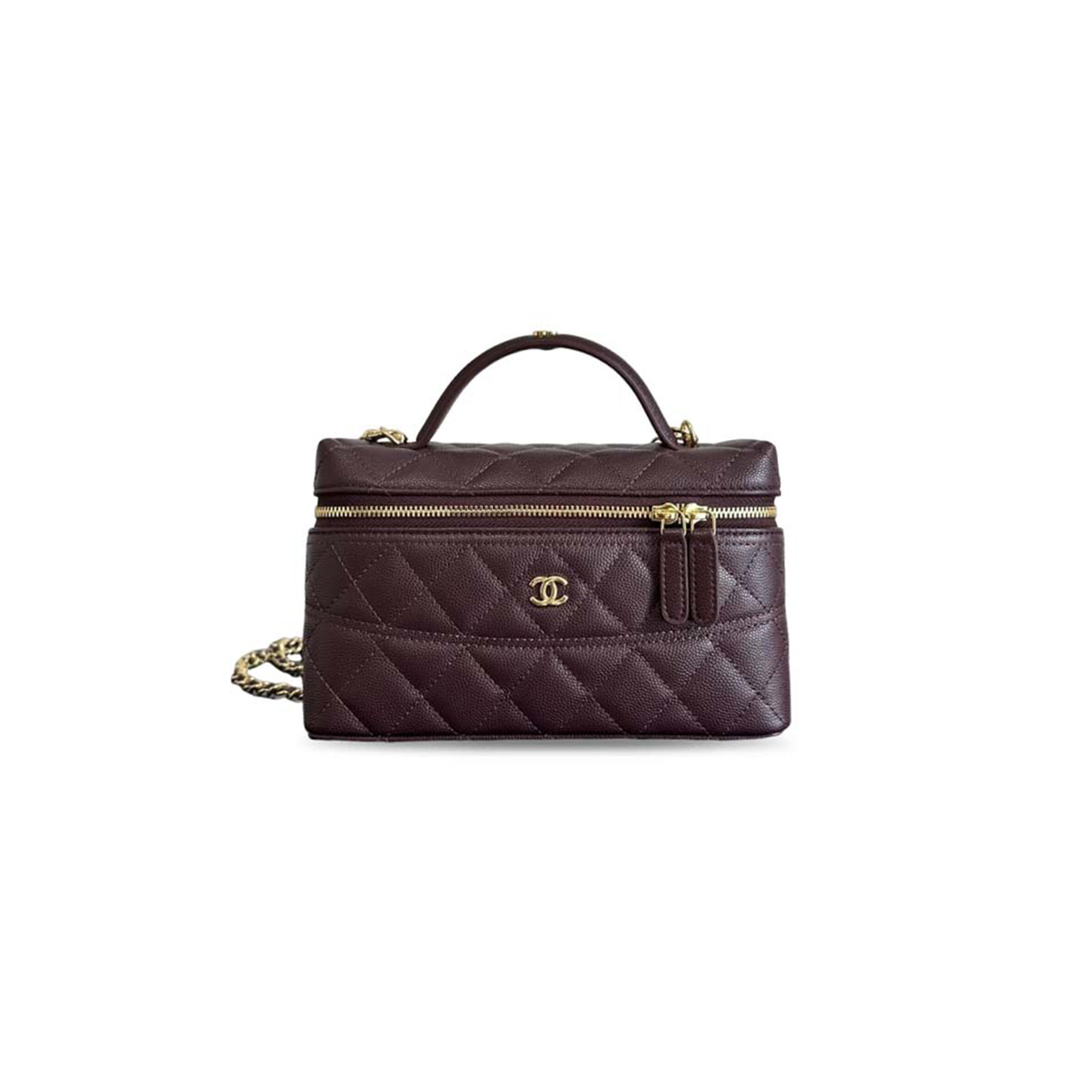 CHANEL CAVIAR QUILTED TOP HANDLE AP4407 (19.5*17*5cm)